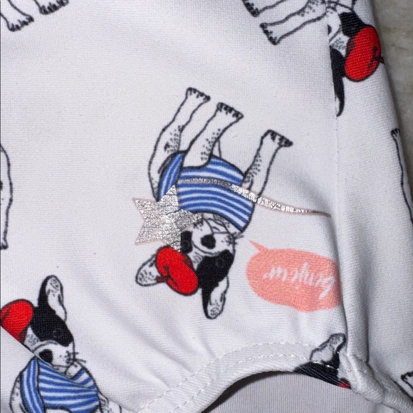 Destira French bulldog girls gymnastics leotard - Picture 3 of 7